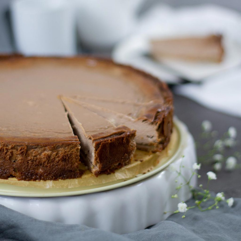 Rezept für Apfel-Käsekuchen mit Espresso und Schokolade