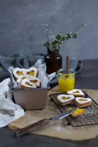 Kekse zum Valentinstag – Lemon Curd Cookies