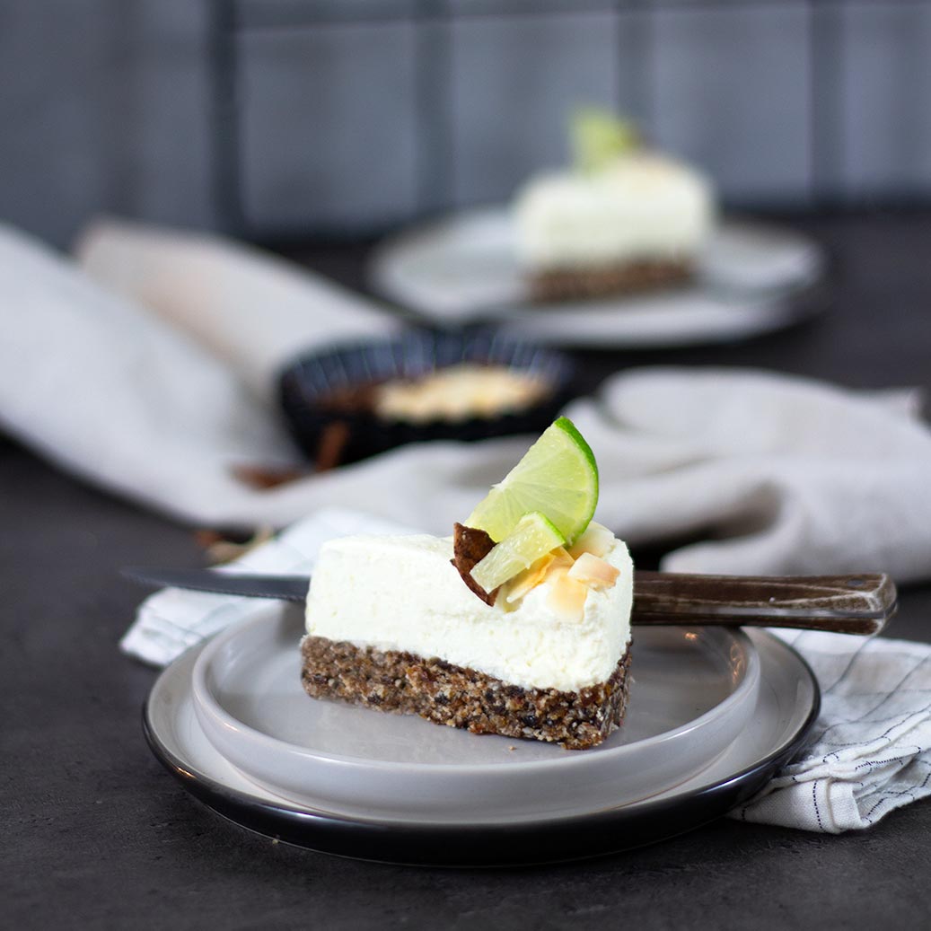 No bake Kokos-Limetten-Cheesecake | Kleid &amp; Kuchen