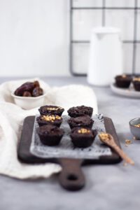 Rezept für vegane Raw Chocolate Cupcakes