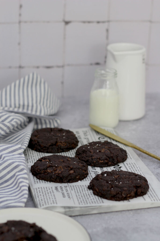 Rezept für Double Chocolate Chip Cookies wie von Subway