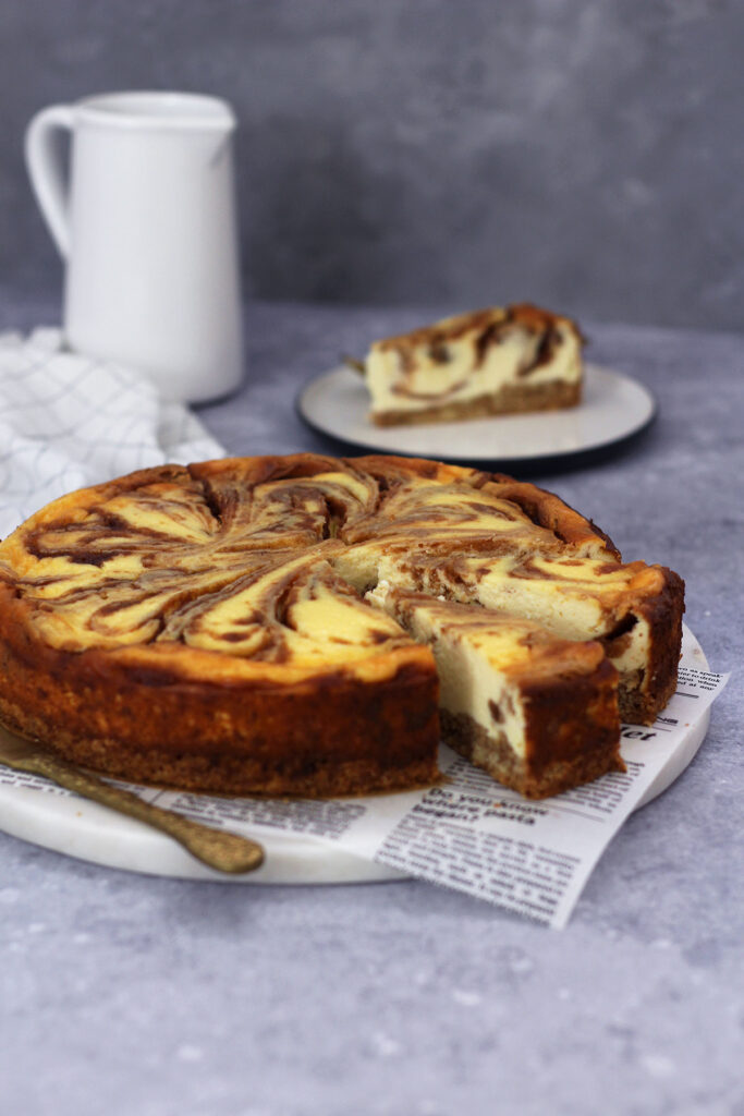 Rezept für Zimtschnecken-Cheesecake bzw. Zimtschnecken-Käsekuchen